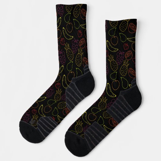 Fruchtnahtloses Muster | Muster der Fruchtoberfläc Socken (Links)