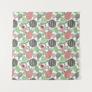 Fruchtnahtloses Muster   Muster der Fruchtoberfläc Wandteppich