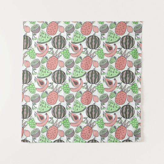 Fruchtnahtloses Muster | Muster der Fruchtoberfläc Wandteppich (Vorderseite)