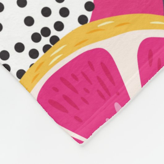 Fruchtnahtloses Muster, Sammlung exotischer Tropen Fleecedecke (Ecke)