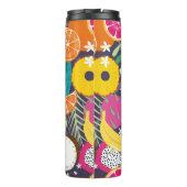 Fruchtnahtloses Muster, Sammlung exotischer Tropen Thermosbecher (Rückseite)