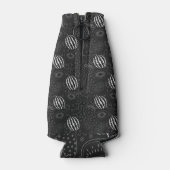 Fruchtnahtloses Muster schwarz-weiß tropisch Flaschenkühler (Rückseite)