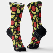 Fruchtnahtloses Muster | Tropenfrucht w Socken (Gewinkelt)