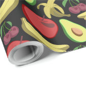 Fruchtnahtloses Muster | Tropenfrüchte mit farbenf Geschenkpapier (Rolleneckpunkt)