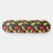 Fruchtnahtloses Muster | Tropenfrüchte mit farbenf Skateboard (Horizontal)