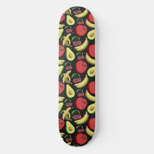 Fruchtnahtloses Muster   Tropenfrüchte mit farbenf Skateboard
