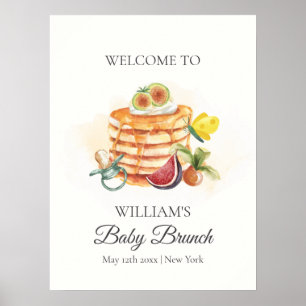 Fruchtpancake Schnuller Brunch Babydusche Willkomm Poster