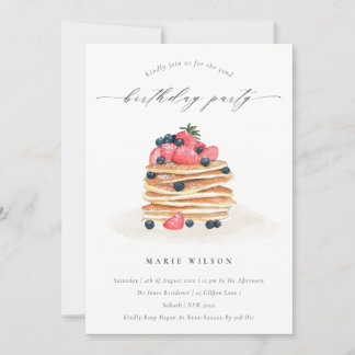 Fruchtpancake Wasserfarbe jedes Alter Geburtstag E Dankeskarte