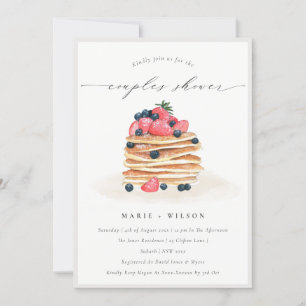Fruchtpancake Watercolor Paare Dusche einladen Dankeskarte