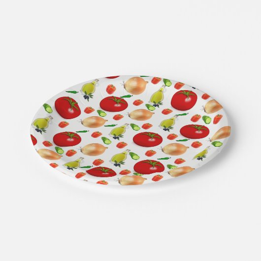 Fruchtpapier-Teller Pappteller (Schrägansicht)