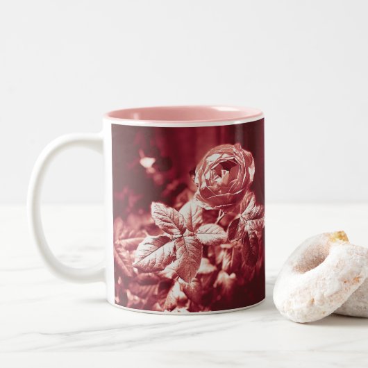 Fruchtparfuma-Rose - Zweifarbige Tasse (Mit Donut)
