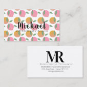 Fruchtpeach Orange Innenhöfe Salon Designer Visitenkarte (Vorne/Hinten)