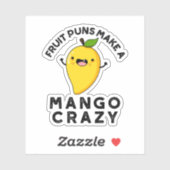 Fruchtpfeifen machen Mango Crazy Funny Food Puff Aufkleber (Blatt)