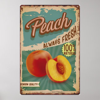 Fruchtpfirsichcreme Poster