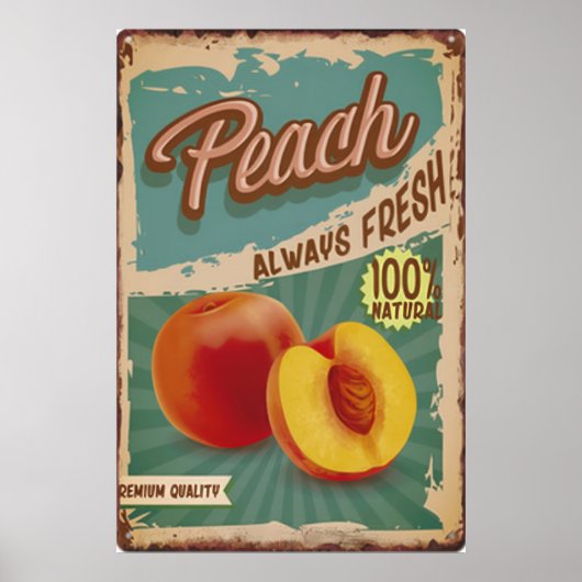 Fruchtpfirsichcreme Poster (Vorne)