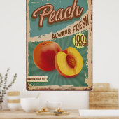 Fruchtpfirsichcreme Poster (Küche)