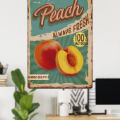 Fruchtpfirsichcreme Poster (Heimbüro)