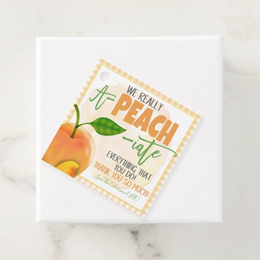 Fruchtpfirsichetikett Leckerei Geschenkanhänger (Beispiel)