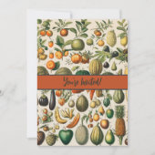 Fruchtpflanzliche wissenschaftliche Illustration Einladung (Vorderseite)