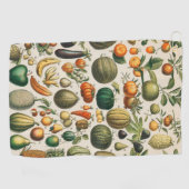 Fruchtpflanzliche wissenschaftliche Illustration Golfhandtuch (Horizontal)