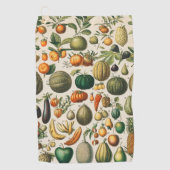 Fruchtpflanzliche wissenschaftliche Illustration Golfhandtuch (Vorderseite)