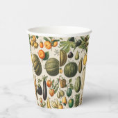 Fruchtpflanzliche wissenschaftliche Illustration Pappbecher (Rechts)