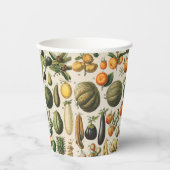 Fruchtpflanzliche wissenschaftliche Illustration Pappbecher (Vorderseite)