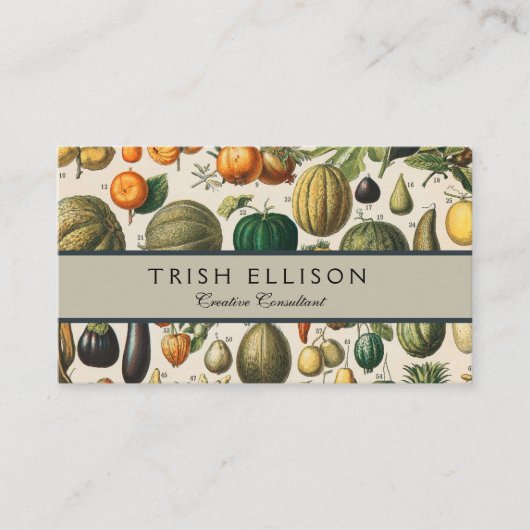 Fruchtpflanzliche wissenschaftliche Illustration Visitenkarte (Vorderseite)