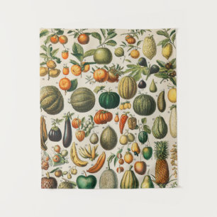 Fruchtpflanzliche wissenschaftliche Illustration Wandteppich
