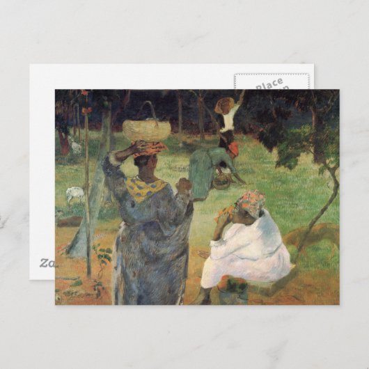 Fruchtpicking - Paul Gauguin Postkarte (Vorne/Hinten)