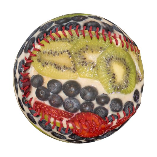 Fruchtpizza Nah-Up-Foto Baseball (Vorderseite Links)