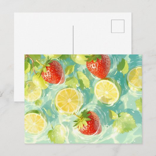 Fruchtplash Postkarte (Vorne/Hinten)