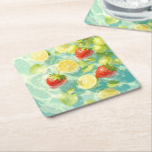 Fruchtplash Rechteckiger Pappuntersetzer (angewinkelt)