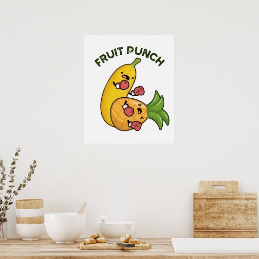 Fruchtpunch Funny Drink Pub Poster (Küche)