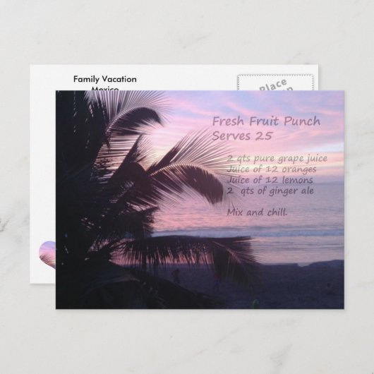 Fruchtpunch Postkarte (Vorne/Hinten)
