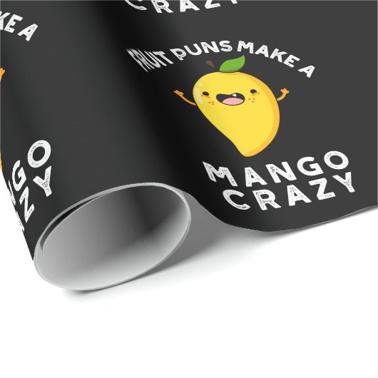 Fruchtpuns machen Mango Crazy Dark BG Geschenkpapier (Rolleneckpunkt)