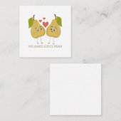 Fruchtpuppe: Wir machen eine schöne Birne Mitteilungskarte (Vorne/Hinten)