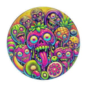Fruchtrausch: Neon Zombie Harvest Schneidebrett