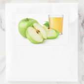 Fruchtsaft aus grünen Äpfeln Rechteckiger Aufkleber (Tasche)