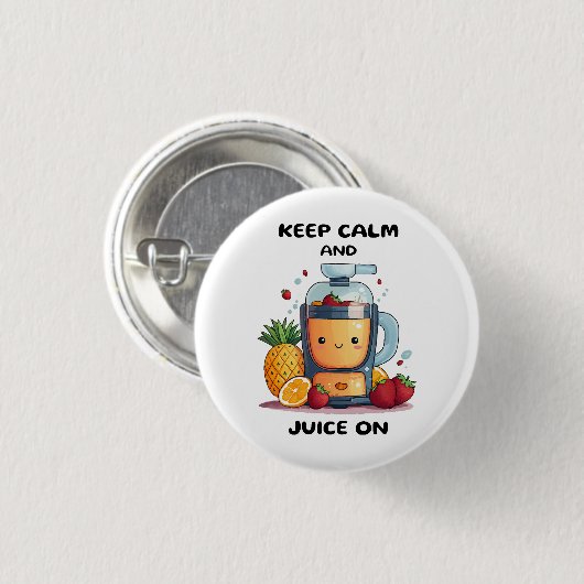 Fruchtsaft Behalte Ruhe und Fruchtsaftgesundheit Button (Vorne & Hinten)