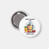 Fruchtsaft Behalte Ruhe und Fruchtsaftgesundheit Magnet (Vorderseite/Rückseite)