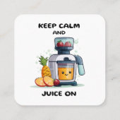 Fruchtsaft Behalte Ruhe und Fruchtsaftgesundheit Quadratische Visitenkarte (Rückseite)