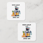 Fruchtsaft Behalte Ruhe und Fruchtsaftgesundheit Quadratische Visitenkarte (Vorne/Hinten)