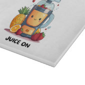 Fruchtsaft Behalte Ruhe und Fruchtsaftgesundheit Schneidebrett (Ecke)