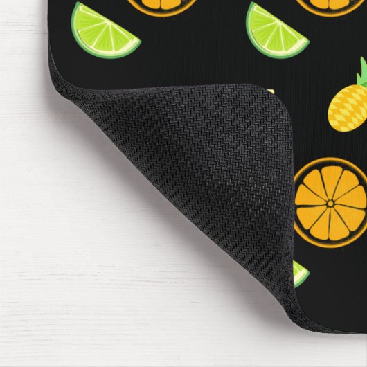 Fruchtsaft Lemon Orange Yellow Happy Pattern Mousepad (Ecke)