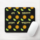 Fruchtsaft Lemon Orange Yellow Happy Pattern Mousepad (Mit Mouse)