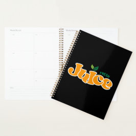 Fruchtsaft-Typografie-Illustrationsgrafik Planer
