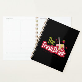 Fruchtsaft-Typografie-Illustrationsgrafik Planer