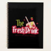 Fruchtsaft-Typografie-Illustrationsgrafik Planer (Vorderseite)