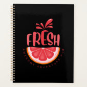 Fruchtsaft-Typografie-Illustrationskunstwerk Planer (Vorderseite)